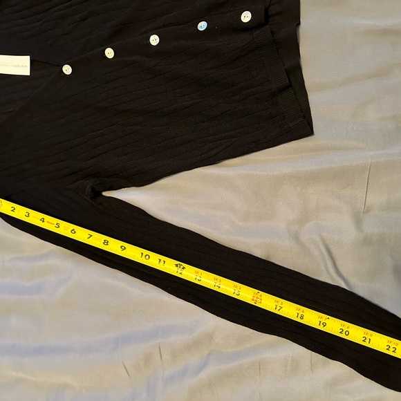 V-Neck Sheer Ribbed Cardigan - Picture 5 of 9